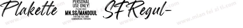 Plakette 4 SF Regul字体转换